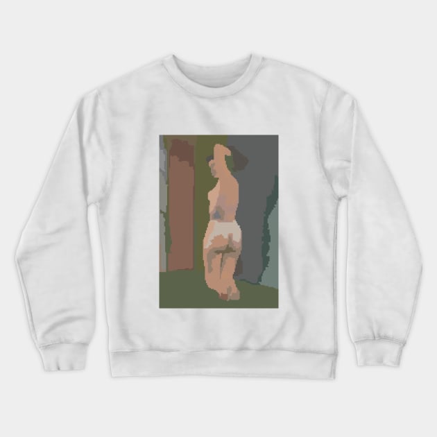 Pixel Art (a girl on her knees) Crewneck Sweatshirt by Dmitry_Buldakov